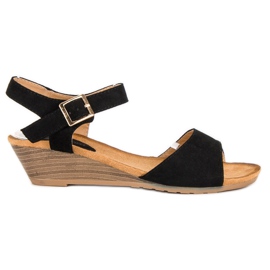 Abloom Black wedge sandals