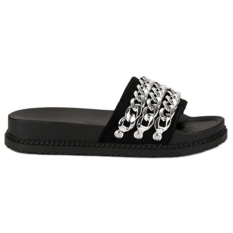 Black slippers
