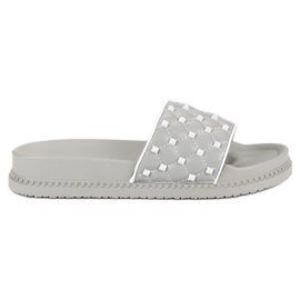Stylish women's slippers grey