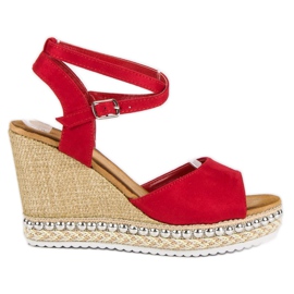 Best Shoes Wedge sandals red