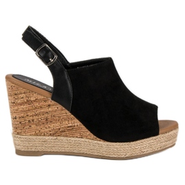 Milaya Black wedge shoes Milaya Black wedge shoes