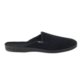 Befado Black corduroy slippers 715M009