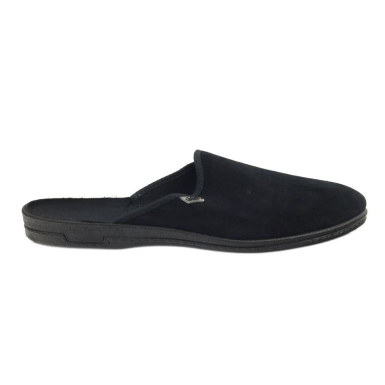 Befado Black corduroy slippers 715M009