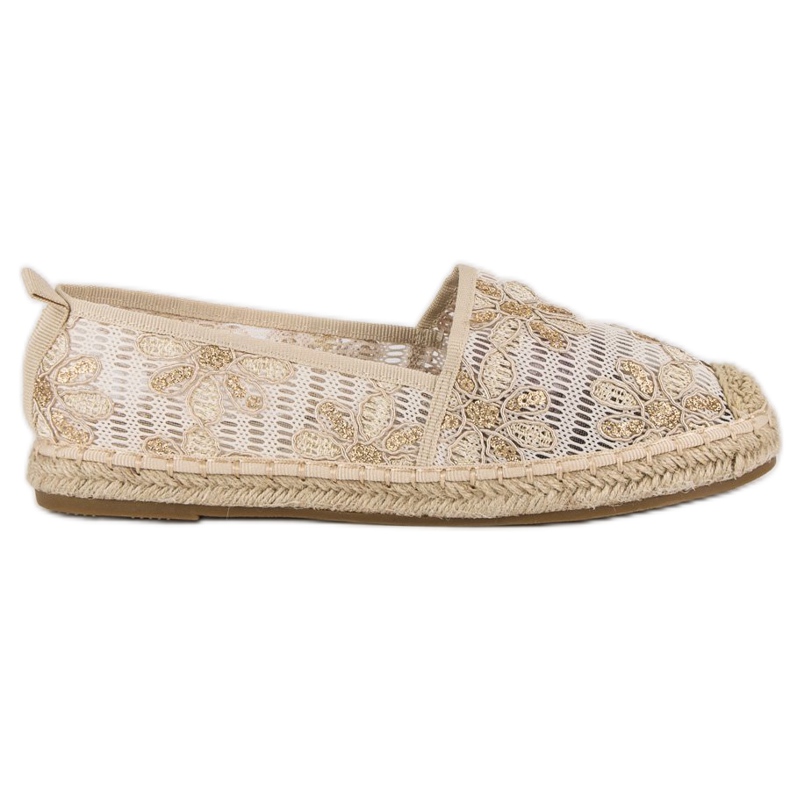 Seastar Lace Espadrilles brown yellow