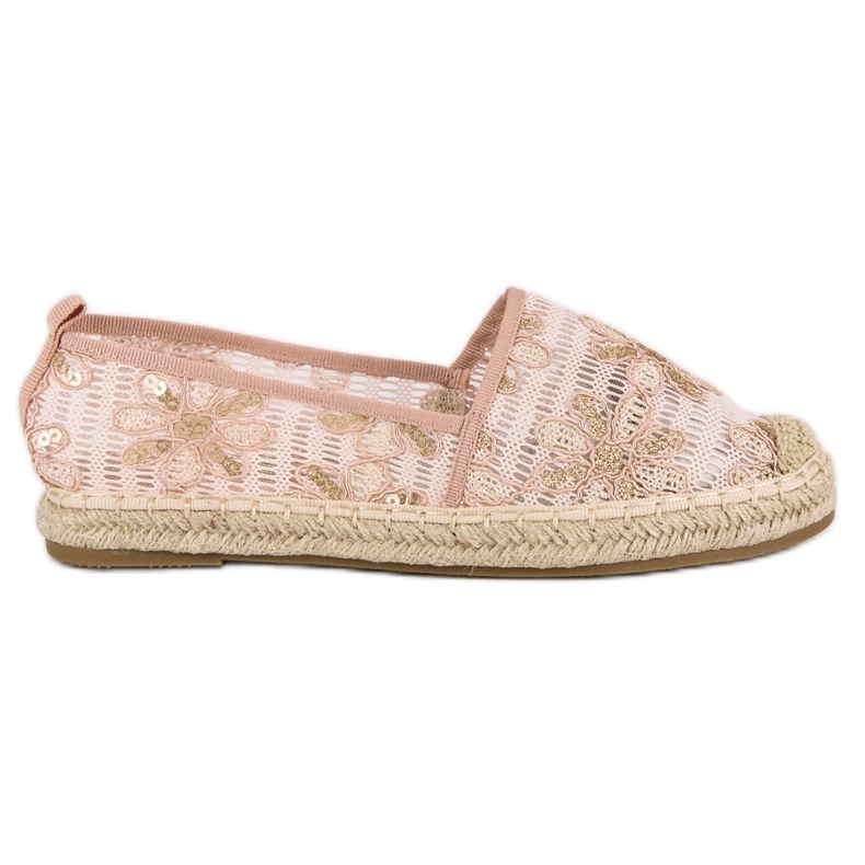 Seastar Lace Espadrilles yellow pink