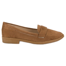 Small Swan Suede loafers brown