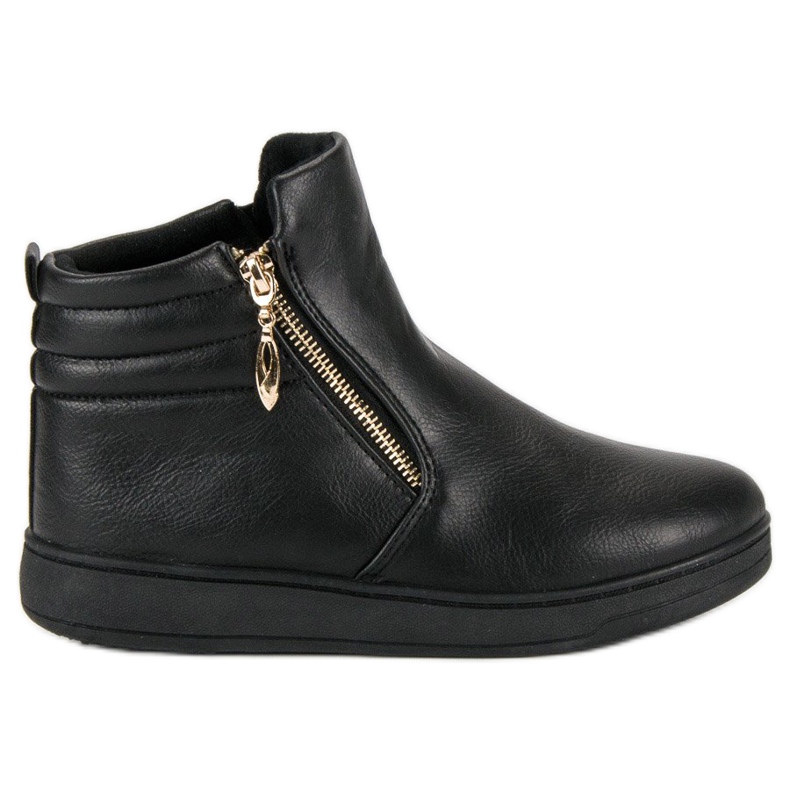 Black Sneakers Above the Ankle
