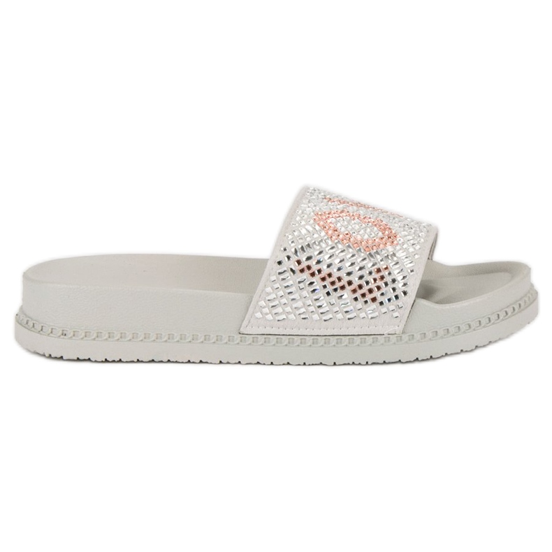 Stylish love slippers grey