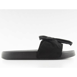 Slippers with suede strap ts168-9 black Slippers with suede strap ts168-9 black