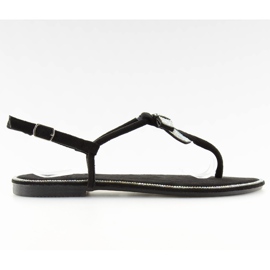 Black suede sandals 218-120 Black suede sandals 218-120