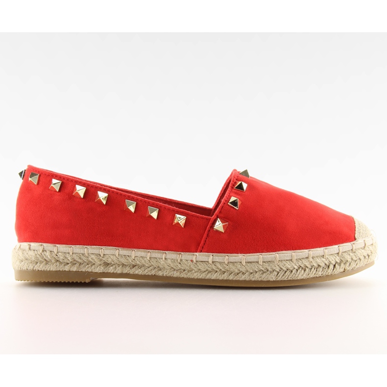 Espadrilles with studs red BB12P red