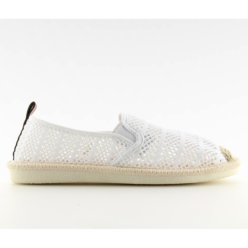 White mesh espadrilles F01B White