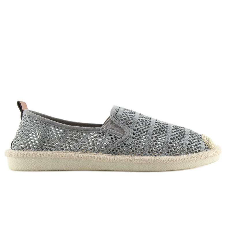 Gray mesh espadrilles F01B Gray grey