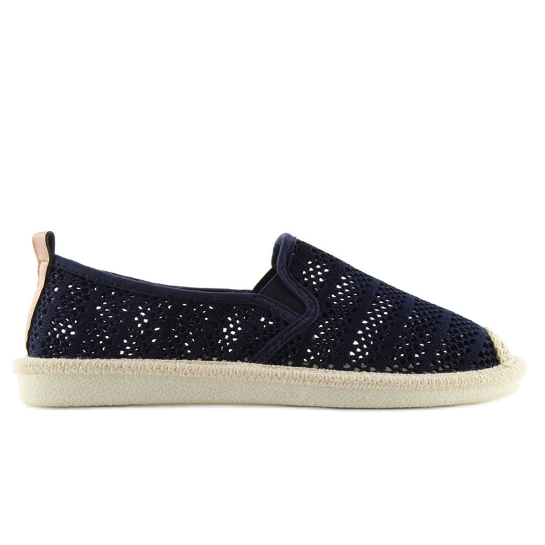F01B Navy navy blue mesh espadrilles