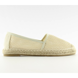 Beige mesh espadrilles MB-6461 Beige