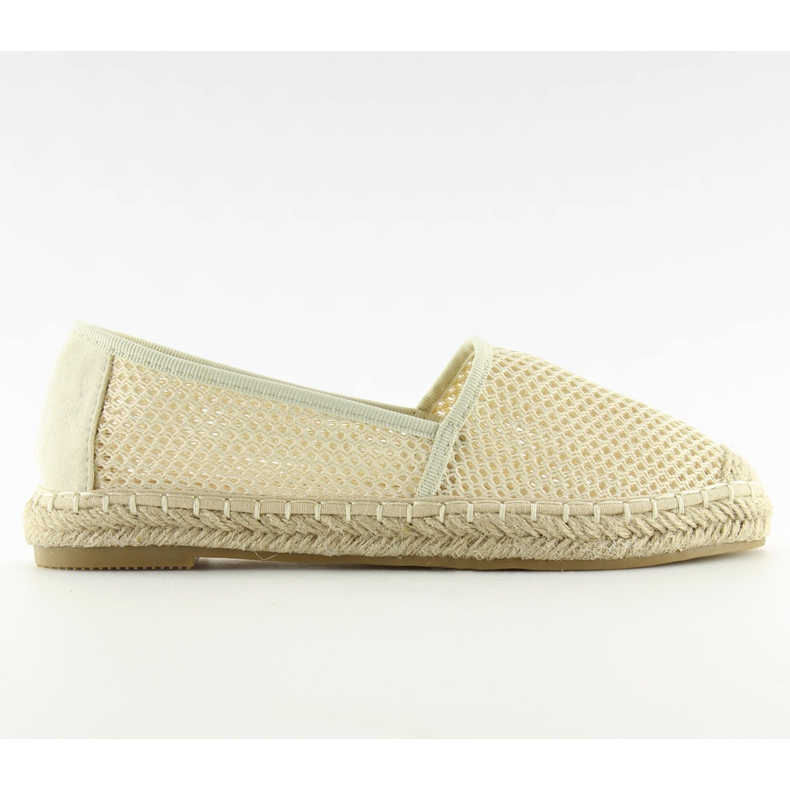Beige mesh espadrilles MB-6461 Beige