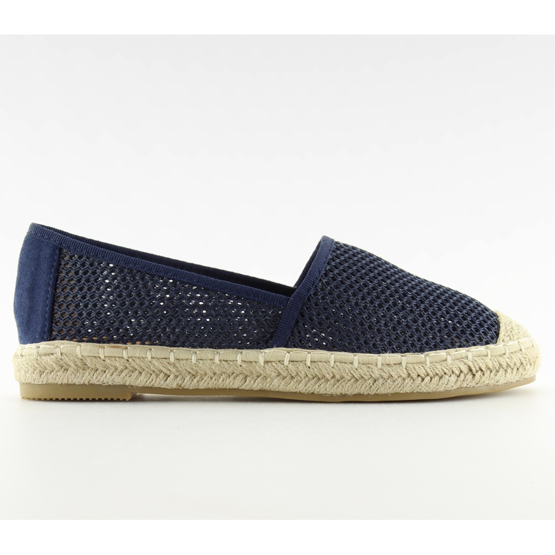 Navy blue mesh espadrilles MB-6461 Blue