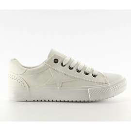 Sneakers with star BL71p White Ecure