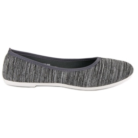 Textile Ribbed Ballerina grey