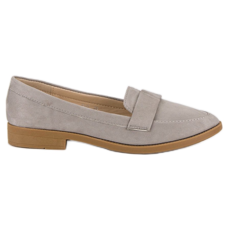 Small Swan Suede loafers grey
