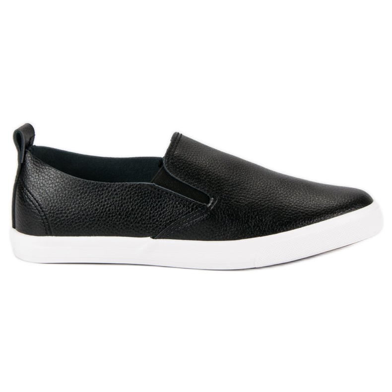 Ladies' black slipons