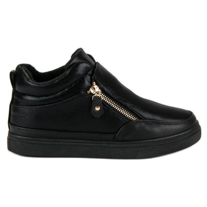 Lgm Black sneakers with a zipper