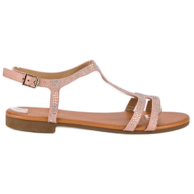 Pink flat sandals