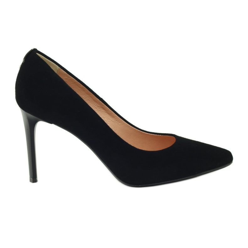 Espinto Women's leather pumps on Szpilka 791 black