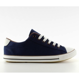 Women's sneakers full face finish BL63 navy blue