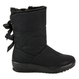 Warm snow boots with a zipper black Warm snow boots with a zipper black