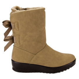 Warm snow boots with a zipper green Warm snow boots with a zipper green