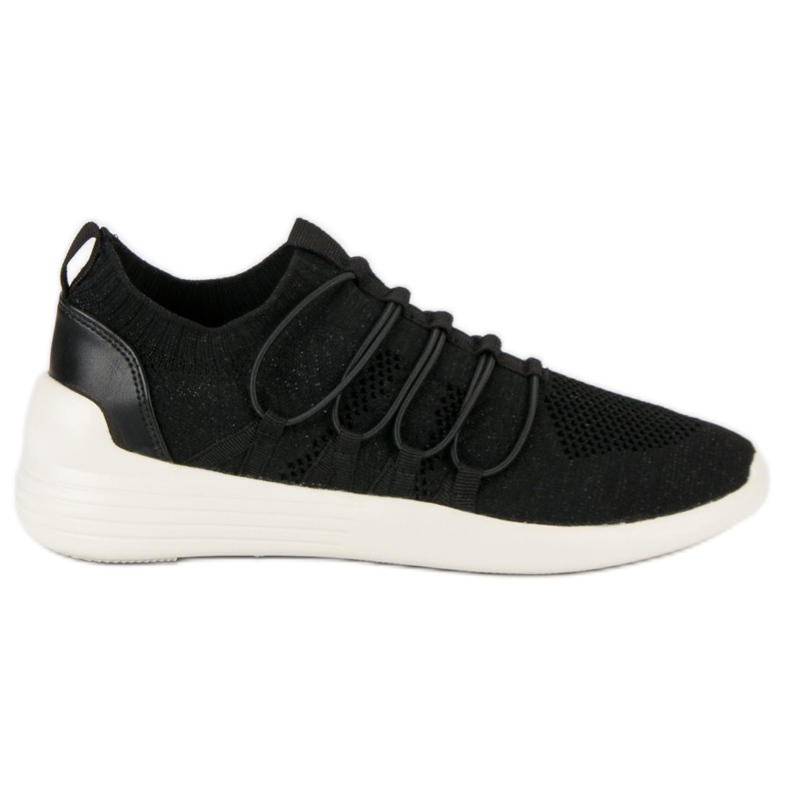 Kylie Textile Slip-On Sports Shoes black