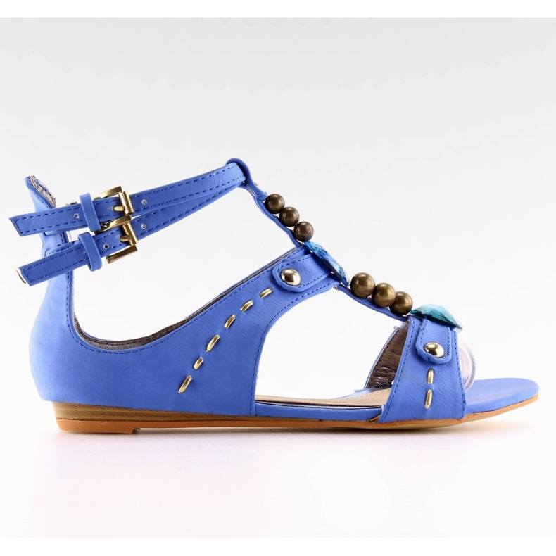 Sandals with stones blue ZS3522