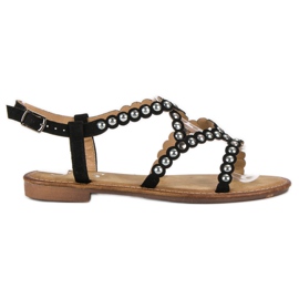 Small Swan Casual flat sandals black