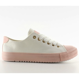 Sneakers on a colored rubber W-3051 White