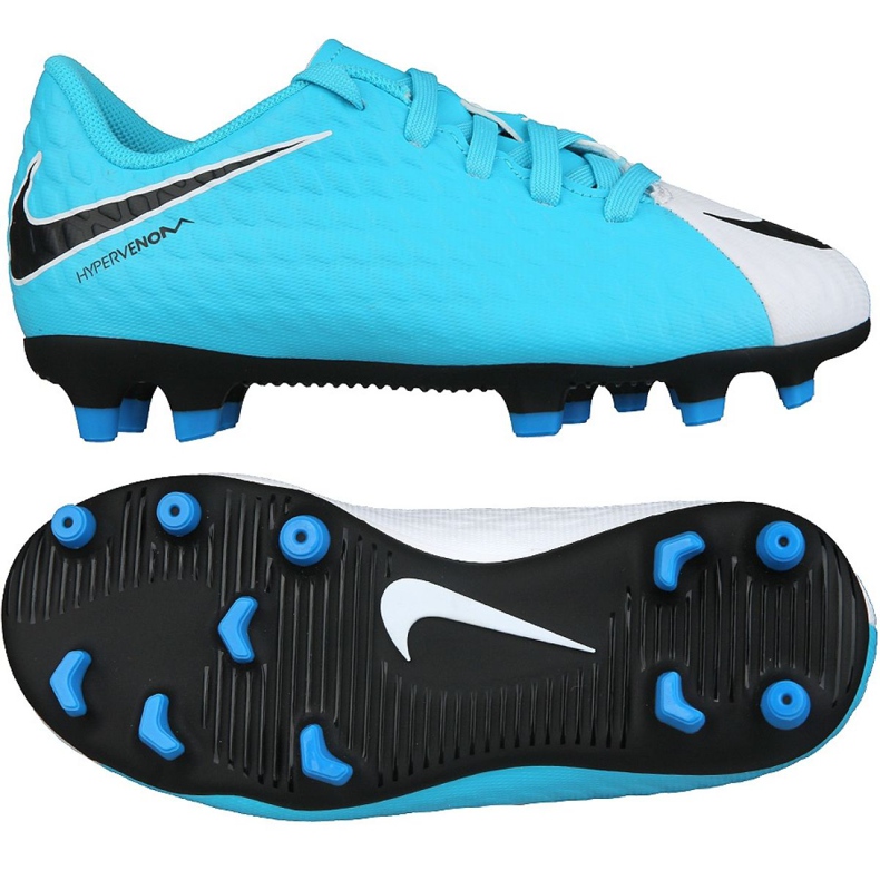 Football boots Nike Hypervenom Phade Iii Fg Jr 852580-104 blue blue Football boots Nike Hypervenom Phade Iii Fg Jr 852580-104 blue blue