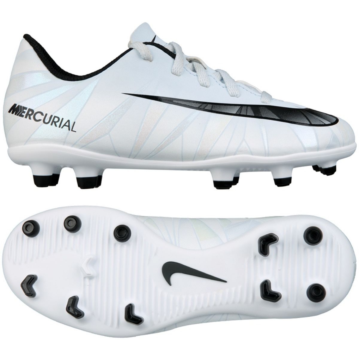 Nike Mercurial Vortex Iii CR7 Fg Jr 852494 401 football shoes white black