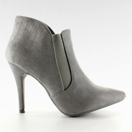 Elegant suede ankle boots. 1080 Gray grey Elegant suede ankle boots. 1080 Gray grey