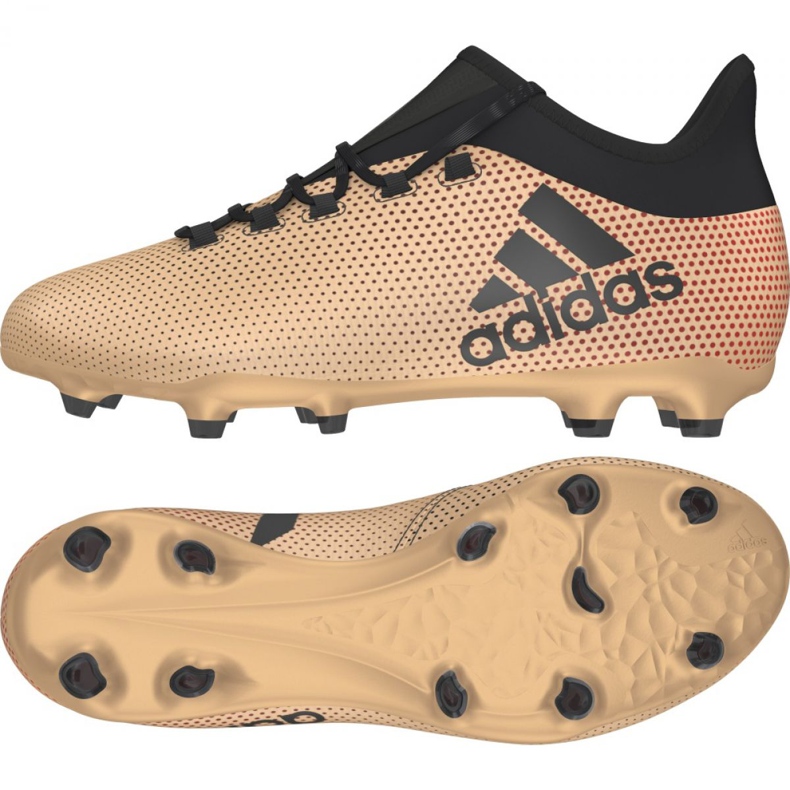 Adidas X 17.1 Fg Jr CP8977 football boots golden