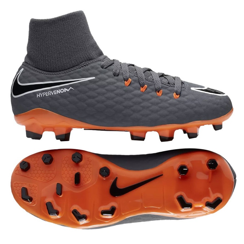 Nike Hypervenom Phantom 3 Academy Df Fg Jr AH7287-081 football boots multicolored grey