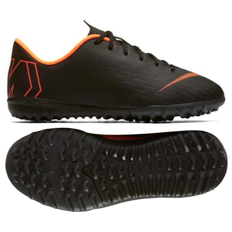 Nike Mercurial VaporX 12 Academy Gs Tf Jr AH7342-081 football shoes black black