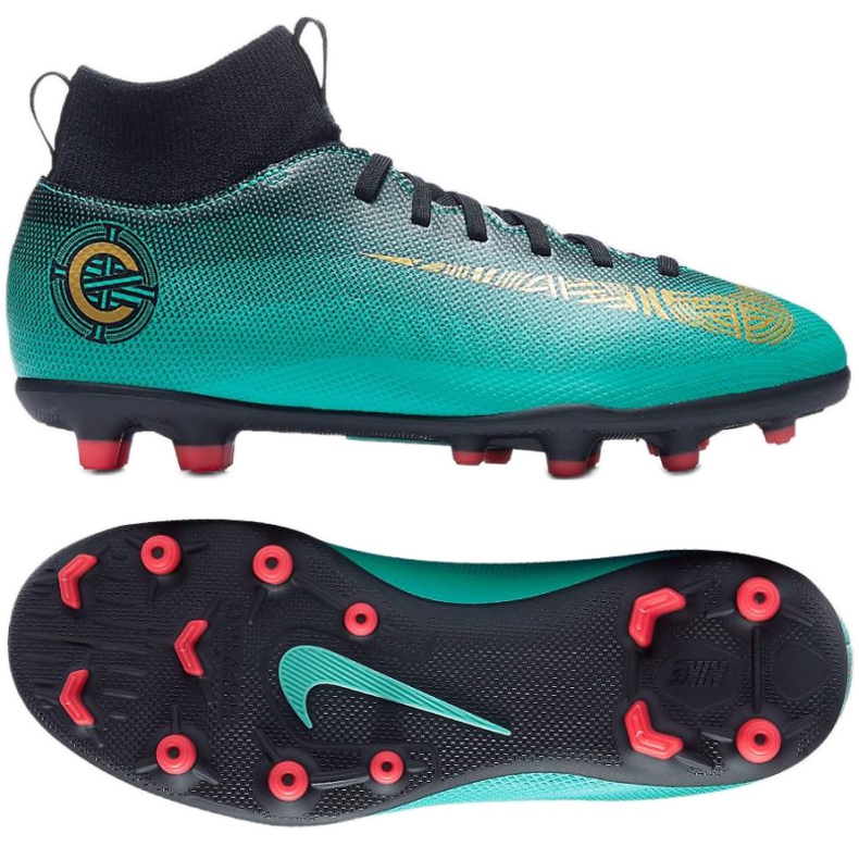 Nike Mercurial Superfly 6 Club CR7 Mg Jr AJ3115-390 football shoes blue blue Nike Mercurial Superfly 6 Club CR7 Mg Jr AJ3115-390 football shoes blue blue