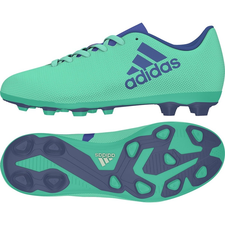Adidas X 17.4 FxG Jr CP9014 football boots blue green