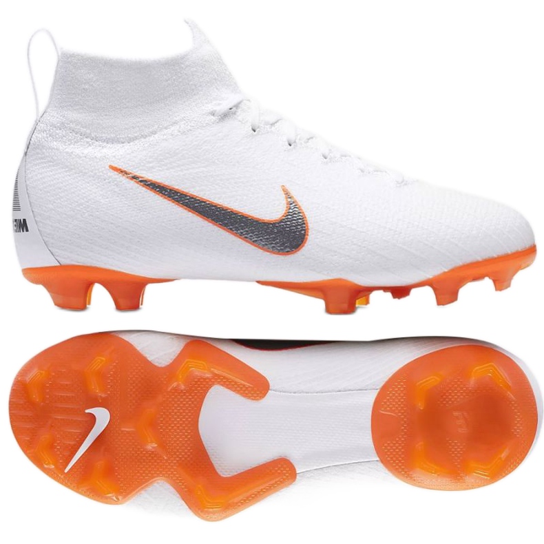 Nike Mercurial Superfly 6 Elite Fg Jr AH7340-107 football shoes white white