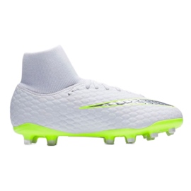 Nike hypervenom Phantom 3 Academy Df Fg Jr AH7287-107 football shoes white white