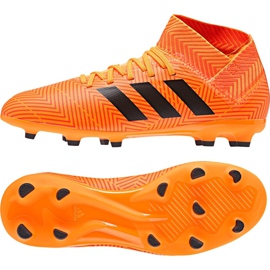 The adidas Nemeziz 18.3 Fg Jr DB2352 football boots orange multicolored