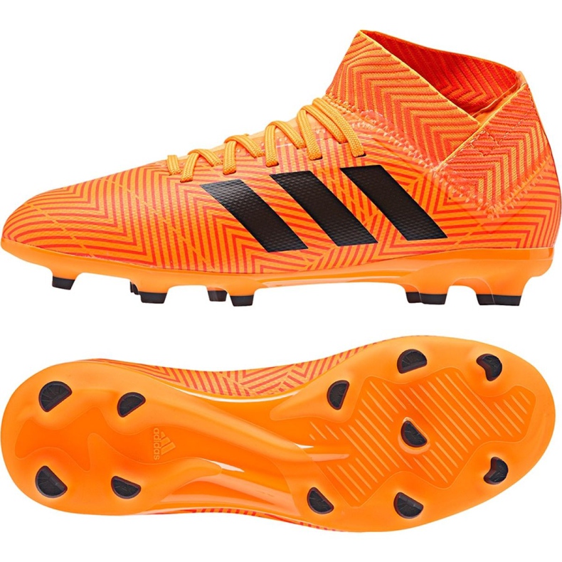 The adidas Nemeziz 18.3 Fg Jr DB2352 football boots multicolored orange