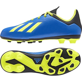 Adidas X 18.4 FxG Jr DB2419 football boots multicolored blue Adidas X 18.4 FxG Jr DB2419 football boots multicolored blue