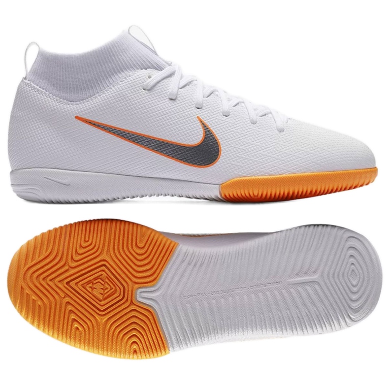 Indoor shoes Nike Mercurial SuperflyX 6 Academy Gs Ic Jr AH7343-107 white white