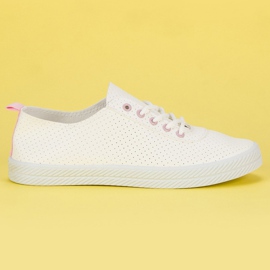 Kylie Openwork Tied Sneakers white